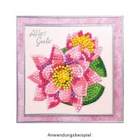 Diamond-Painting-Sticker, Elegante Blüten, DIN A4, 4 Bogen