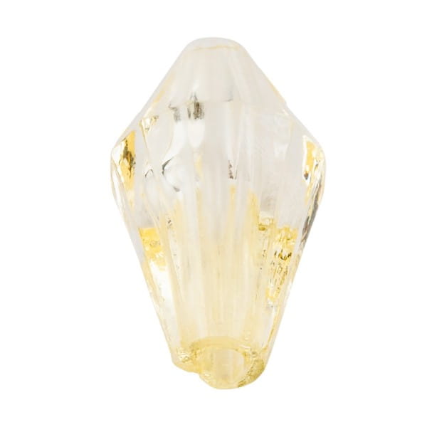 Diamanttropfen-Perlen, transparent, 12mm, gelb, 50 Stück