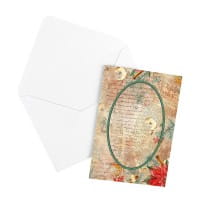 3-Fach Motiv-Grußkarten, Oval, Winter 2, 11,5cm x 16,5cm, inkl. Umschläge, 10 Stück