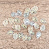 Kristallkunst-Schmucksteine, Tropfen 5, 1,7cm x 2,4cm, transparent, klar, irisierend, 28 Stück