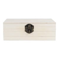 Box aus Holz, mit Rillen, 16cm x 10cm x 5,5cm