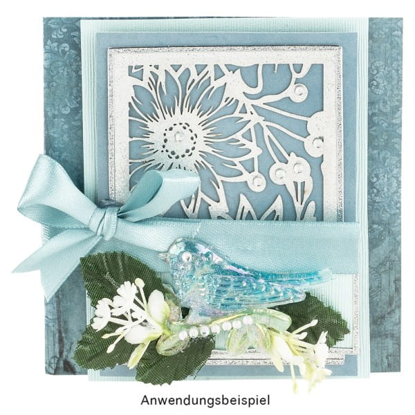 Laser-Grußkarten Mini, Gerbera, 9,5cm x 7cm, versch. Farben, mit Umschlägen, 20 Stück