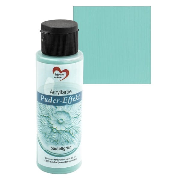 Acrylfarbe, Puder-Effekt, pastellgrün, 70ml