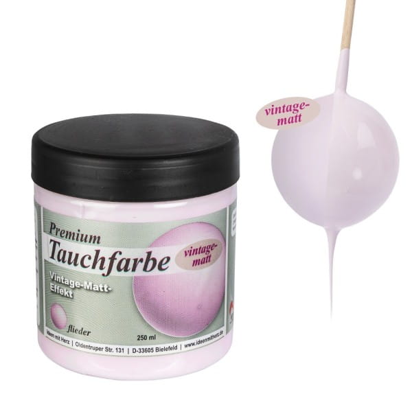 Premium-Tauchfarbe, Vintage-Matt-Effekt, flieder, 250ml