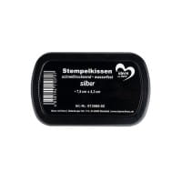 Stempelkissen, schnelltrocknend, wasserfest, 7,5cm x 4,3cm, silber