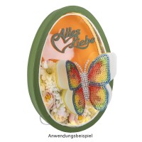 Geschenkboxen in Eiform, 2 versch. Größen, mit Deckel, weiß, 2 Stück