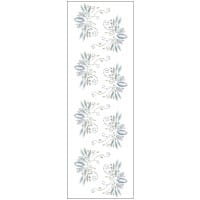 Kristallkunst, Lotus-Ornament, 10cm x 30cm, selbstklebend, klar irisierend