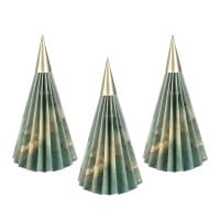 Magnet-Falt-Tannen, Design 5, Ø8,5cm, 12,5cm hoch, 180g/m², inkl. Tannenspitzen, 3 Stück