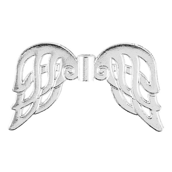Filigrane Engelsflügel, Design 6, 2,3cm, silber, 20 Stück