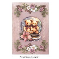 Motiv-Grußkarten, Christrosen-Rahmen, 11,5cm x 16,5cm, 5 Farben, inkl. Umschläge, 10 Stück
