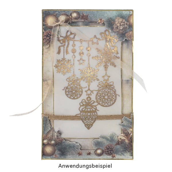 Gel-Klebetransfers & Metallic-Transferfolien, Winterschmuck, 10cm x 30cm, 10 Bogen