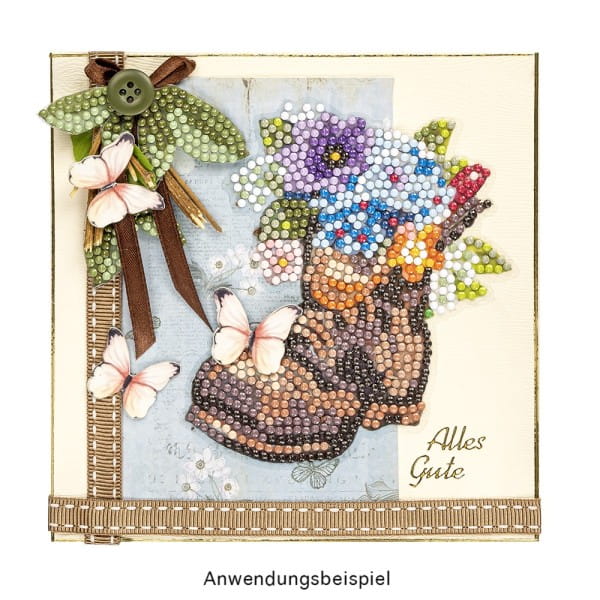 Diamond-Painting-Sticker, Sommerzeit, DIN A4, 4 Bogen