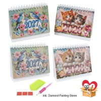 ExklusivBox: Diamond-Painting-Tischkalender für 2027 & 2028, 4-teilig