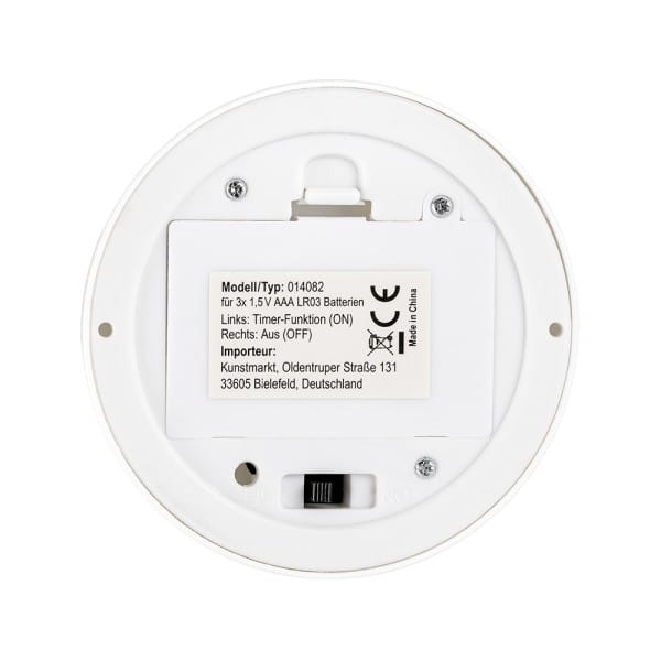 LED-Stab-Podeste, 3 Höhen, Ø7,7cm, 14-26 LEDs, warmweiß, inkl. Timer