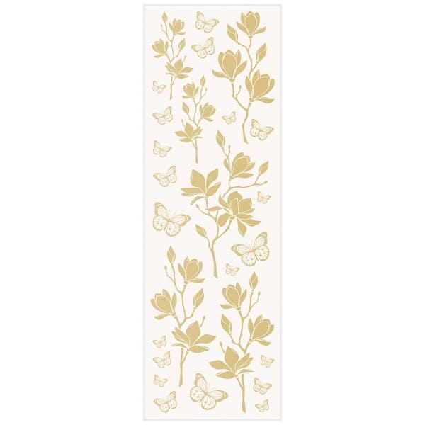 Aqua-Transfers Deluxe, Wünsche, Floristik & Bordüren, 10cm x 30cm, Goldfolie, 10 Bogen