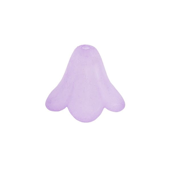 Blütenkelche, gefrostet, 1,3cm x 1,5cm, flieder, 15 Stück