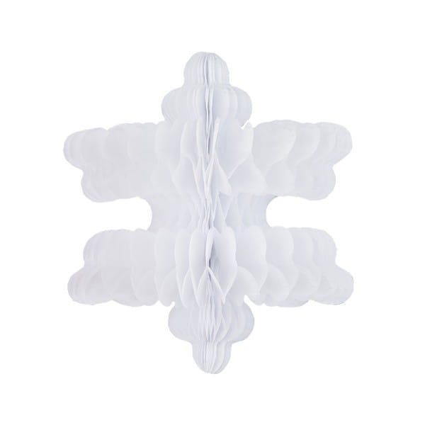 Wabenobjekte "Eiskristall" zum Aufkleben, weiß, 8,5cm x 3,7cm, 5 Stück
