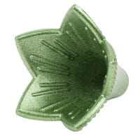 Blütenkelche, Glockenblumen, 2cm hoch, Ø 2,1cm, metallic-matt tannengrün, 20 Stück