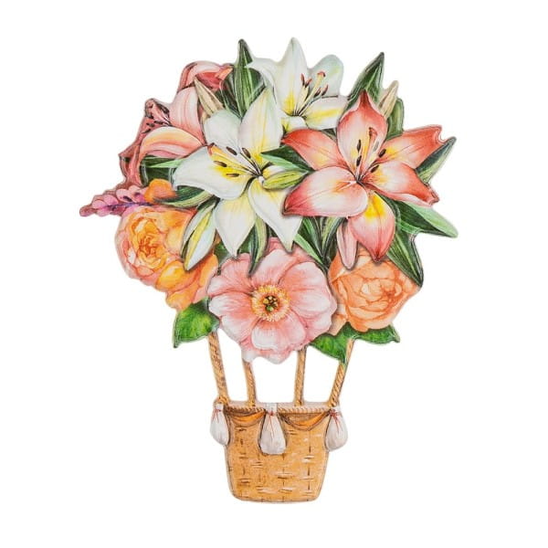 3-D Relief-Sticker, Blumen-Ballons, verschiedene Größen, selbstklebend