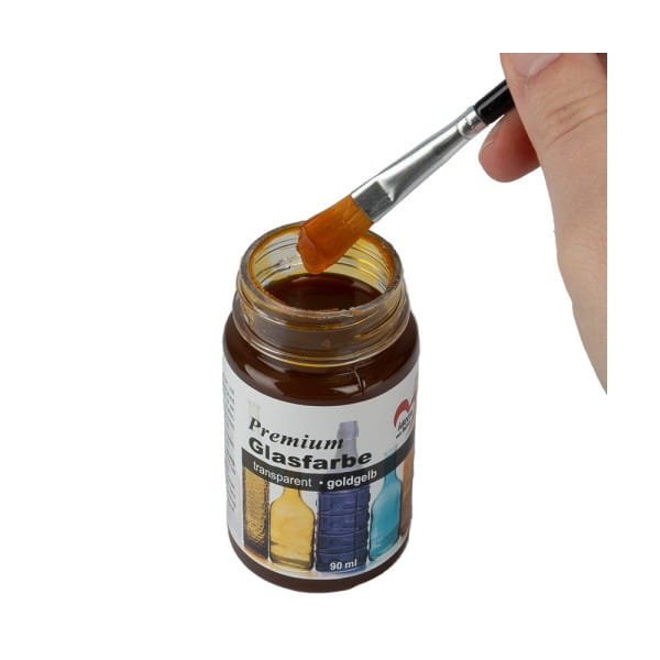 Premium-Glasfarbe, transparent, goldgelb, 90ml