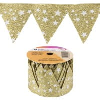 Ziehband "Stern", 5cm breit, 2,5m lang, gold