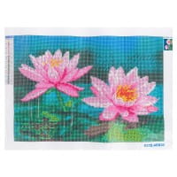 Diamond-Painting-Bild, Seerosen, 35cm x 25cm, inkl. Werkzeug