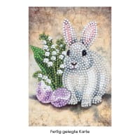 Diamond-Painting-Grußkarte, Hase 3, 11,5cm x 16,5cm, inkl. Zubehör