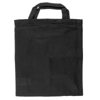Baumwolltasche, 28cm x 32cm, kurze Henkel, schwarz