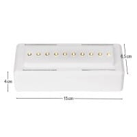 LED-Steck-Podest Rechteck, 15cm x 6,5cm x 4cm, inkl. Timer