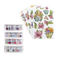 Diamond-Painting-Sticker, Sommerzeit, DIN A4, 4 Bogen