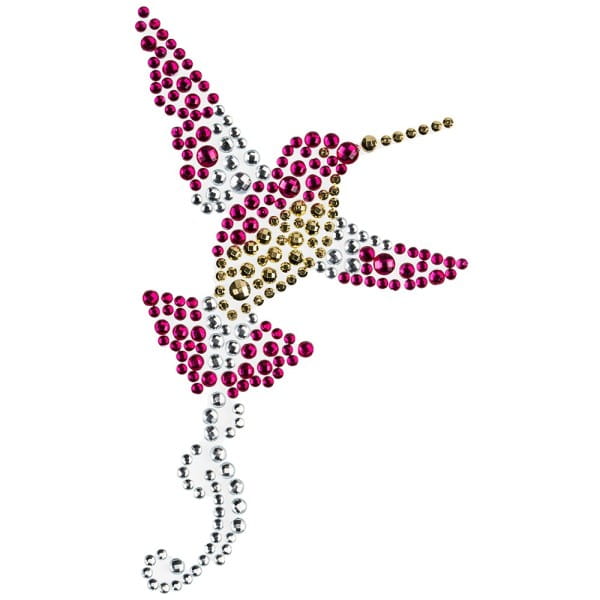 Strass-Ornamente, Sortierung 4, mehrfarbig, teilweise mit Veredelung, 5 Bogen