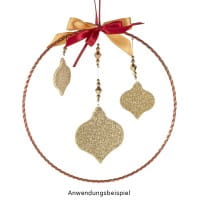 Metallringe, 3mm stark, Ø 20cm, gold, 3 Stück