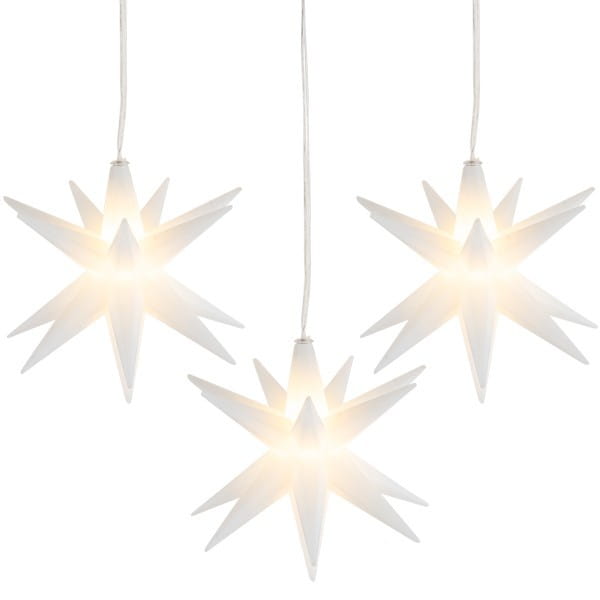 3-D LED-Sterne, weiß, Ø 10cm, 16 Strahlen, warmweiß, inkl. Timer, 3 Stück | Leucht-Deko | LED & Leucht-Deko | Deko- & Geschenkartikel