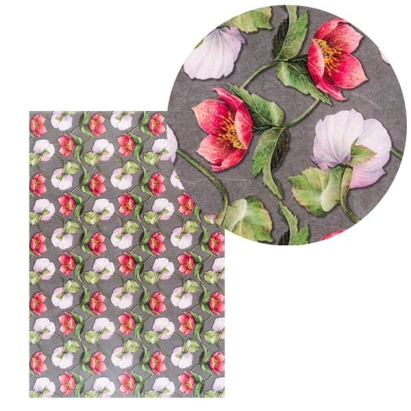 Reispapiere, Blüten 14, DIN A4, 30g/m², 2 verschiedene Designs