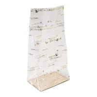 Blockbodenbeutel, Gratulation, 12cm x 8cm, 25cm hoch, mit Goldfoliendruck, 30 Stück