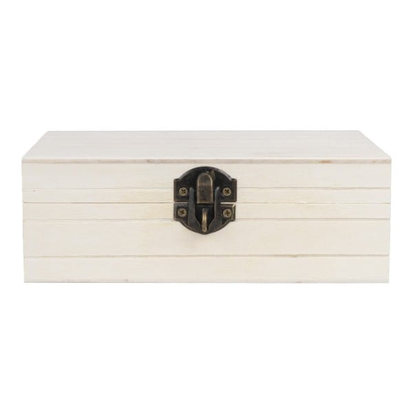 Box aus Holz, mit Rillen, 16cm x 10cm x 5,5cm