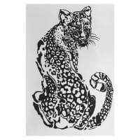 Metallic-Bügeltransfer, Leopard, DIN A4, silber glänzend