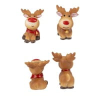 Deko-Figuren, Rentiere, 2 verschiedene Designs, 4 Stück