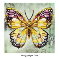 Diamond-Painting-Grußkarte, Schmetterling, 16cm x 16cm, inkl. Zubehör