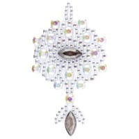 Kristallkunst, Ornament 2, selbstklebend, 10cm x 30cm, klar irisierend, anthrazit