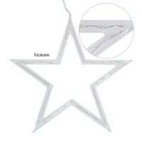 LED-Stern-Rahmen zum Aufhängen, 2 Größen, 26/49 LEDs in Warmweiß, Timer-Funktion, 2 Stück