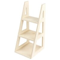 Treppen-Regal aus Holz, 16cm x 7cm x 8cm