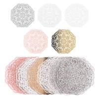 Laser-Kartenaufleger, Zierdeckchen, Ornament 16, Ø 14cm, 220 g/m², 5 Farbtöne, 20 Stück