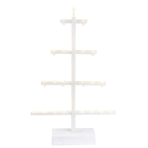LED-Dekoleuchter, Tanne, 40cm hoch, 21 LED-Lichter in Warmweiß, Timer