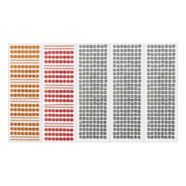 Gitzerstein-Bordüren, Ornamente, verschiedene Designs, 5 Bogen
