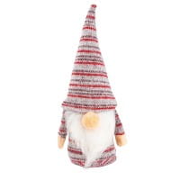 DIY-Wichtel, Bente, 25cm hoch, 8-teilig, rot-grau gestreift