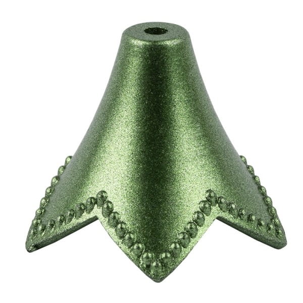 Blütenkelche, Glockenblumen, 2cm hoch, Ø 2,1cm, metallic-matt tannengrün, 20 Stück