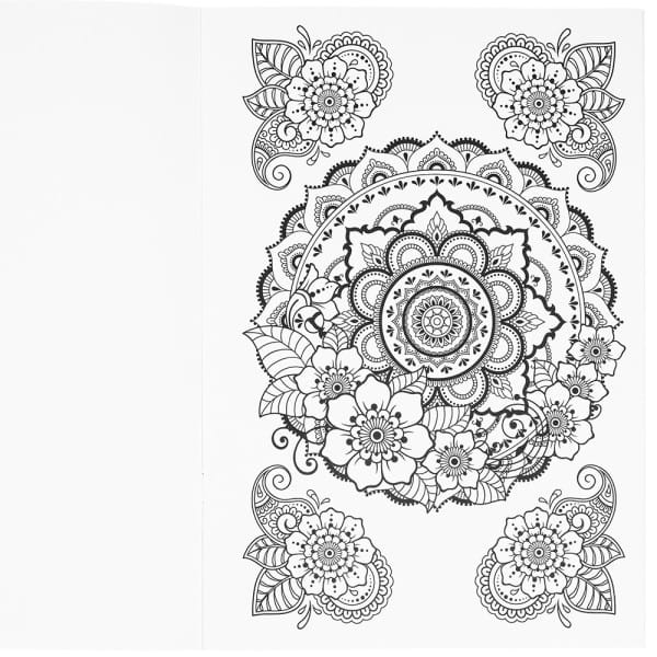 Malbuch: Malen... und die Seele lacht "Blütenmandalas", DIN A4, 10 Seiten