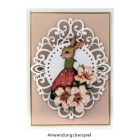 Laser-Kartenaufleger, Zierdeckchen, Ornament 9, 13,2cm x 10,4cm, 220 g/m², 5 Farbtöne, 20 Stück
