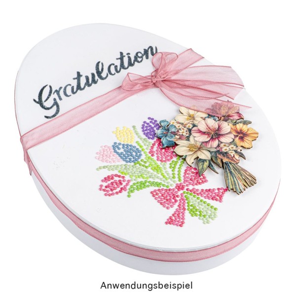 Geschenkboxen in Eiform, 2 versch. Größen, mit Deckel, weiß, 2 Stück